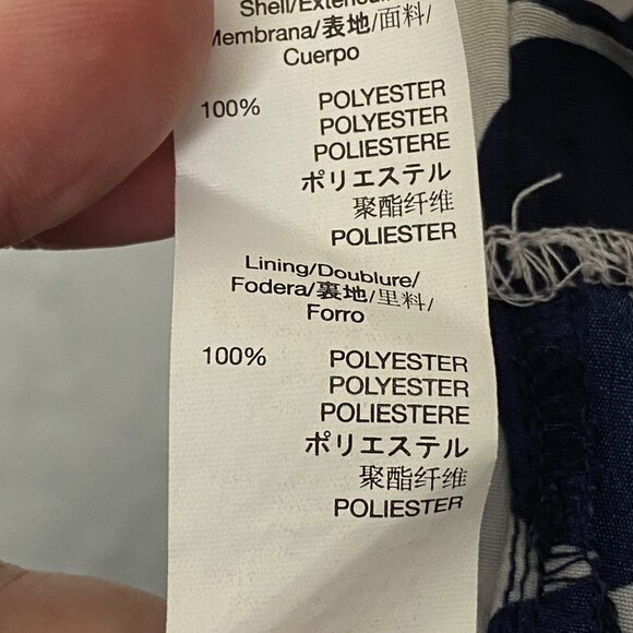 Gap Women Navy Pink Layered Color Block Polka Dots Print Shift Dress Size 4 - Picture 5 of 9